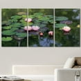thumbnail image 2 of wall26 - 3 Piece Canvas Wall Art - Beautiful Lotus Flower in The Pond - Modern Home Art Stretched and Framed Ready to Hang - 24"x36"x3 Panels, 2 of 5