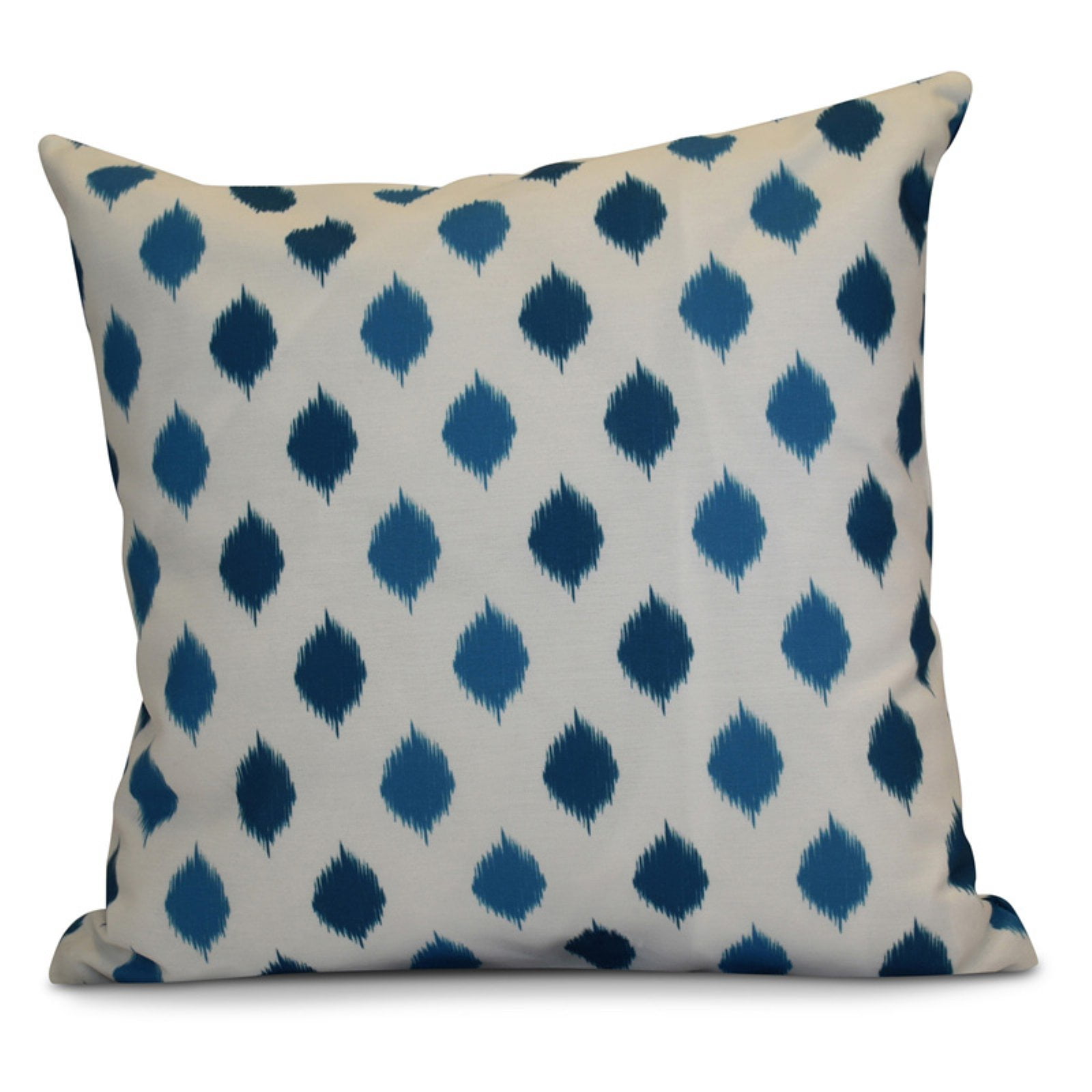 E by Design Hanukkah Ikat Dot Stripes Print Outdoor Pillow