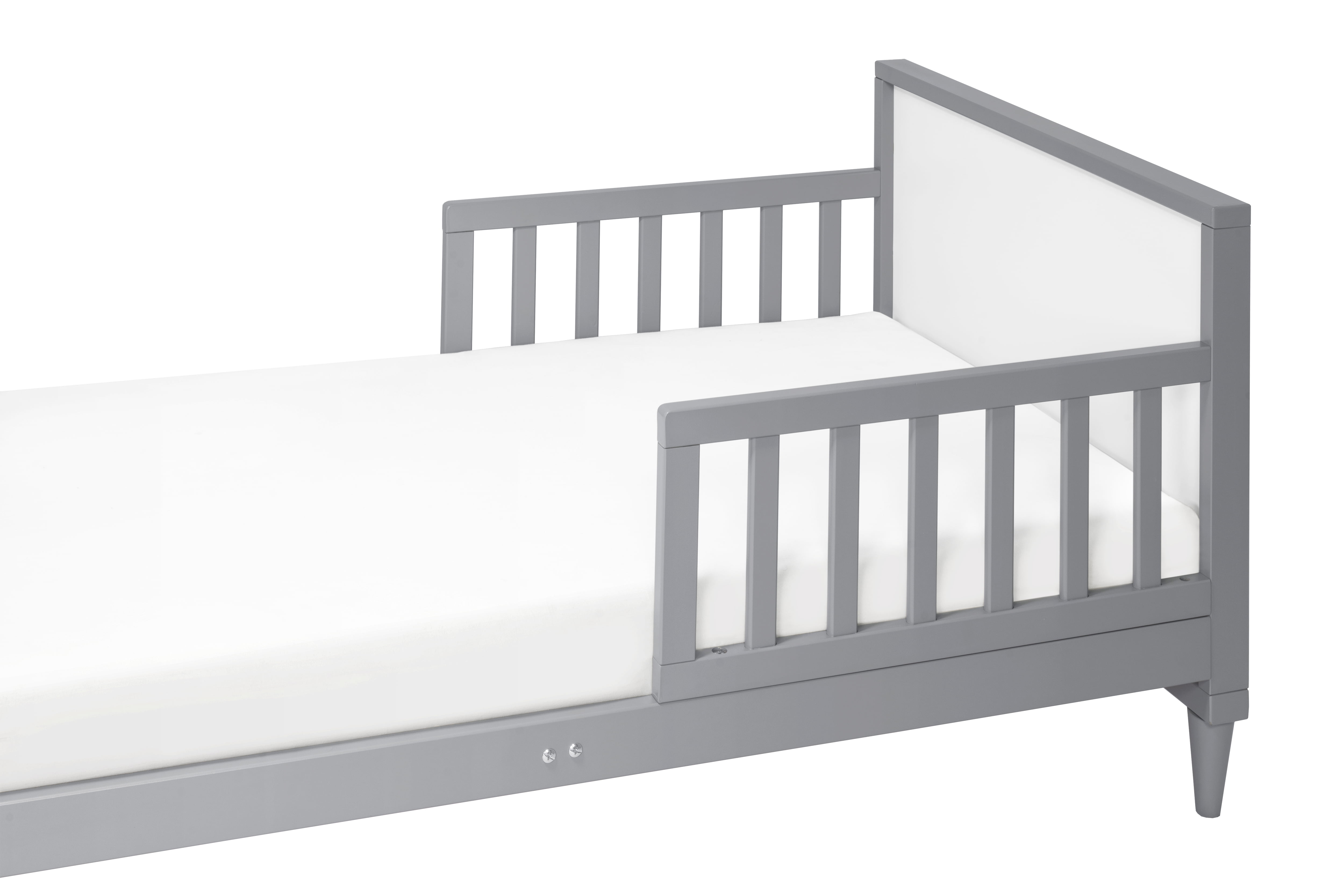 Grey/White Babyletto Ziggy Toddler Bed 