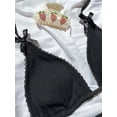 thumbnail image 6 of Aojekbee Women's 2 Piece Bikini Set, Halter Neck Tie Up Bikini Tops + 3D Bow Bikini Shorts Solid Color Bathing Suit Swimwear Outfits, 6 of 8
