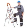 BLUKIDS Multi-purpose Folding Portable Folding Ladder Aluminum Household 4 Step Ladder