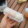 thumbnail image 6 of 3 Grid Egg Storage Box with Lid ABS Durable Shockproof Egg Holder Portable Outdoor Egg Container Egg Trays Boxs for Home, Kitchen, Fridge & Outdoor Carrying Use(1pcs 6.1*2.3*2.inch),White, 6 of 8