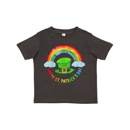 

Inktastic Happy St. Patrick s Day Rainbow and Hat Boys or Girls Toddler T-Shirt