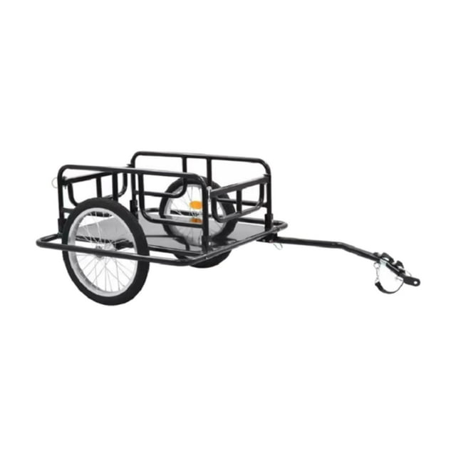 Carro portaequipajes para bicicleta, marco de Metal con enganche, accesorio genérico profesional resistente, fácil de instalar, ruedas de 15 pulgadas 136x76x50cm