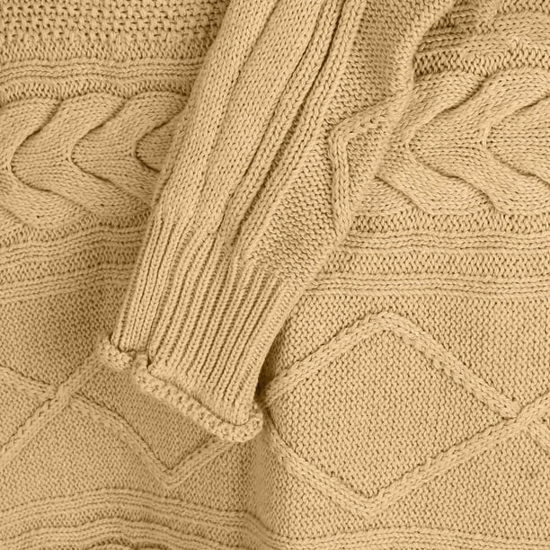 Cream chunky 2025 turtleneck sweater
