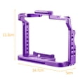 thumbnail image 3 of Andoer Camera Cage Aluminum Alloy Video Cage with Dual Cold Shoe Mounts Numerous 1/4 Inch Threads Replacement for Sony A7IV/ A7III/ A7II/ A7R III/ A7R II/ A7S II, 3 of 6