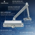 thumbnail image 4 of FortStrong FS-1306 Grade 3 Spring Hydraulic Door Closer with Mounting Hardware, Adjustable, Automatic, Silver, 4 of 7