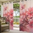 thumbnail image 3 of Flower Painted, Abstract Blush Pink Watercolor Outdoor Curtains for Patio Waterproof, Windproof Privacy Curtains with Weighted Bottom, Outside Drapes for Picnic Garage Backyard Cabana 54"x95" 1 Panel, 3 of 8
