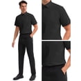 thumbnail image 5 of Unique Bargains Men's Short Sleeve Lightweight Business Formal Button Down Shirt XL Black, 5 of 6