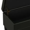 thumbnail image 6 of Afton 48 inch Wide Contemporary Rectangle Storage Ottoman Bench in Midnight Black Vegan Leather, 6 of 13