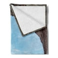 thumbnail image 2 of Natural Cave Soft Flannel Fleece Throw Blanket, Dreamy Cara Luna Cave by the Ocean Tropical Beach in Mediterranean Seashore, Cozy Plush for Indoor and Outdoor Use, 60" x 80", Cream Blue, by Ambesonne, 2 of 5