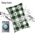 thumbnail image 6 of Yiaed Green White Lumberjack Plaid Print Brushed Microfiber Envelope Pillowcases, Standard,Envelope Closure Pillow Cases(No pillow core)-20"x30", 6 of 6