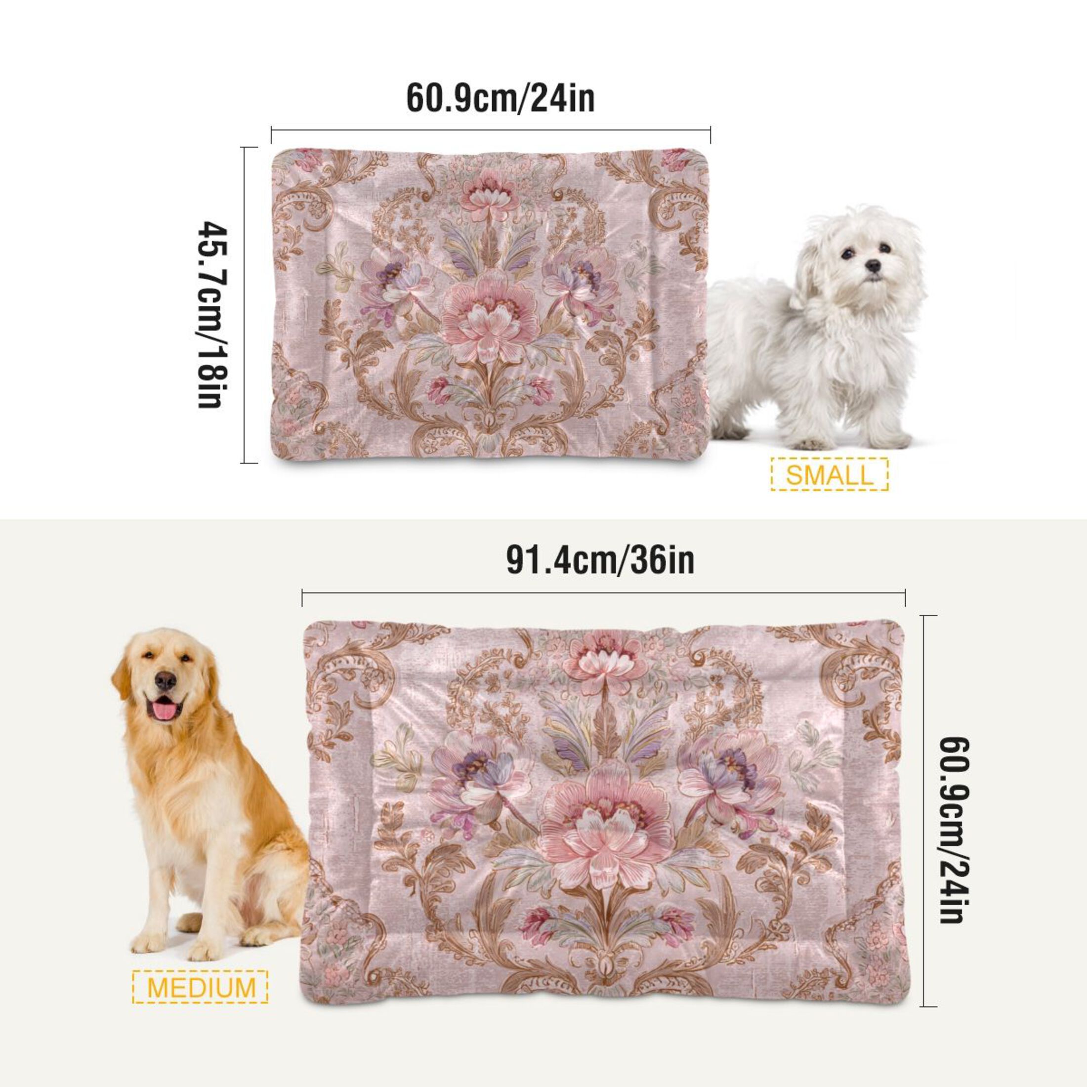 Cozy Mat Pet Bed Indoor Outdoor Warm Soft For Cat Dog Puppy(S/M) Antique Tapestry