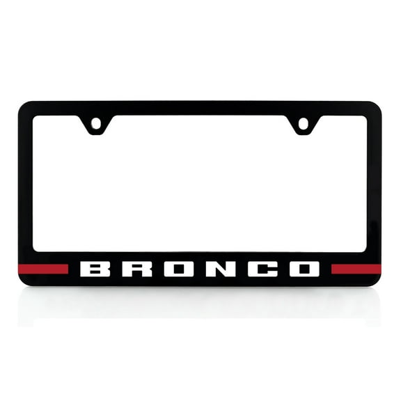 Ford Bronco UV Printed Plastic License Plate Frame - Red