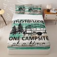 thumbnail image 2 of Erosebridal Farmhouse Camper Zipper Twin Comforter Sets with Fitted Sheet and 2 Pillowcases, Cartoon RV Car Zipper Bedding Set, Gray Turqoise, 2 of 7