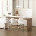 thumbnail image 2 of Gracie White and Gold Leatherette Counter Stool  with Steel Legs - Set of 3, 2 of 10