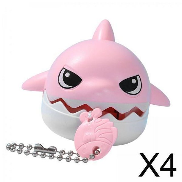 4xShark Llavero Llavero único Para Morder Tiburón Para Amigos, Adultos, Regalos Navideños Rosa