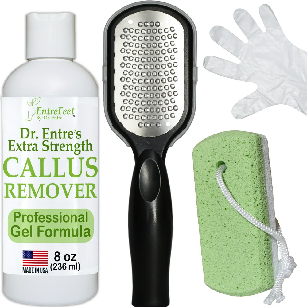 Dr. Entre's Callus Remover Kit 8oz Callus Remover Gel, Foot File