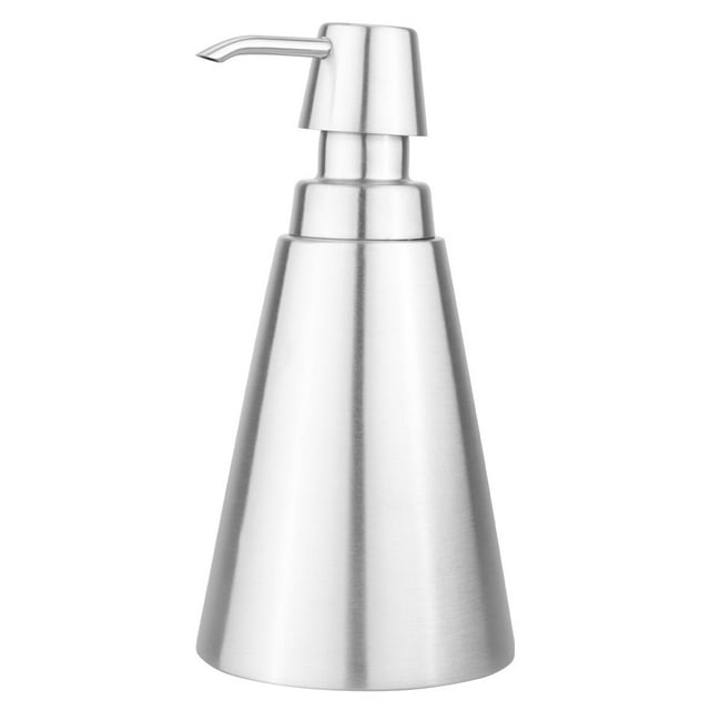 KAKOWELY Distributeurs de Désinfectant 1 Pce Récipient à Savon Liquide Distributeur de Savon en Acier Inoxydable Bouteille à Pression Support de Gel de Nettoyage pour Maison Extérieur (320ml)3.31"X3.31"X6.5"