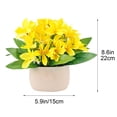 thumbnail image 3 of Artificial Flower Decorationfake Flower Bouquet With Vase Lowmaintenance Desktop Ornament For Bedroombathroomwedding And Party Decoration, 3 of 6