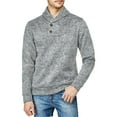 thumbnail image 2 of Fgnfyis Male Autumn and Winter Tops Button Down Turtleneck Knitted Wool Long Sleeve Pullover Top Crewneck Sweatshirt Light Gray S, 2 of 5