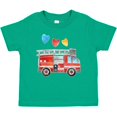 thumbnail image 3 of Inktastic Valentine's Day Fire Truck with Hearts Boys or Girls Baby T-Shirt, 3 of 5