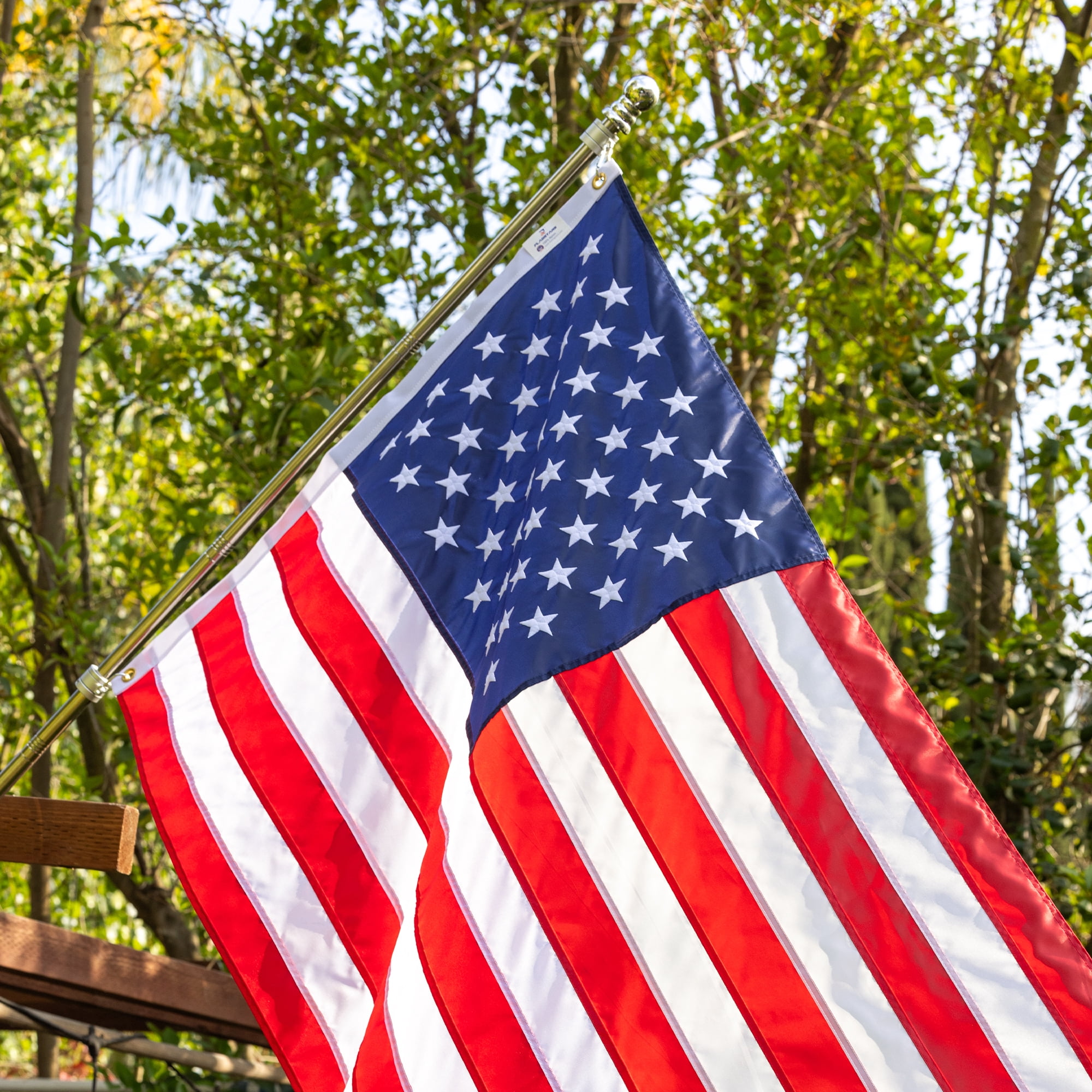 American Flag Durable Nylon 3x5 Ft Outdoor Heavy Duty, Made in USA American Flags ,Longest Lasting Non Fading American Flags for Outside 3x5,Waterproof Embroidered American Flag, All Weather US Flags