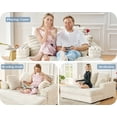 thumbnail image 3 of VanAcc 58-Inch Plush Chaise Lounge, White, 3 of 5