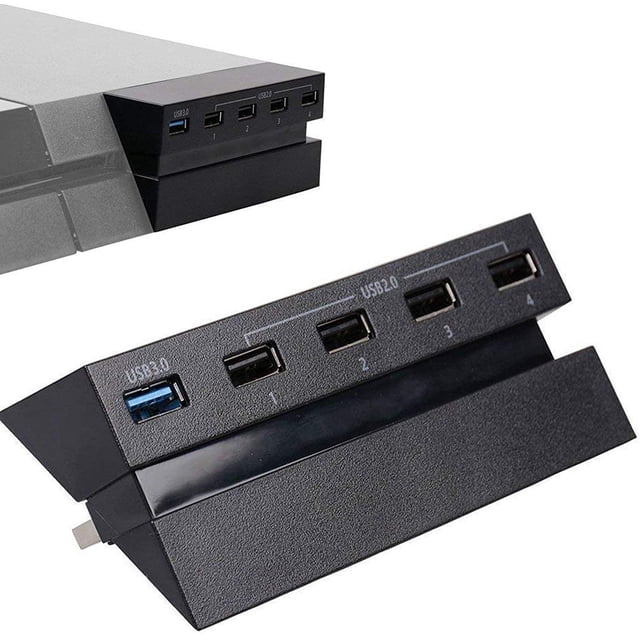 5 Port HUB for PS4, USB 3.0 High Speed Charger Controller Splitter Expansion for Playstation 4 PS4 Console, Not for PS4 Slim, PS4 PRO
