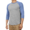 thumbnail image 7 of Ma Croix Tri Blend Raglan 3/4 Sleeve Baseball Jersey T-Shirt S-2XL, 7 of 7