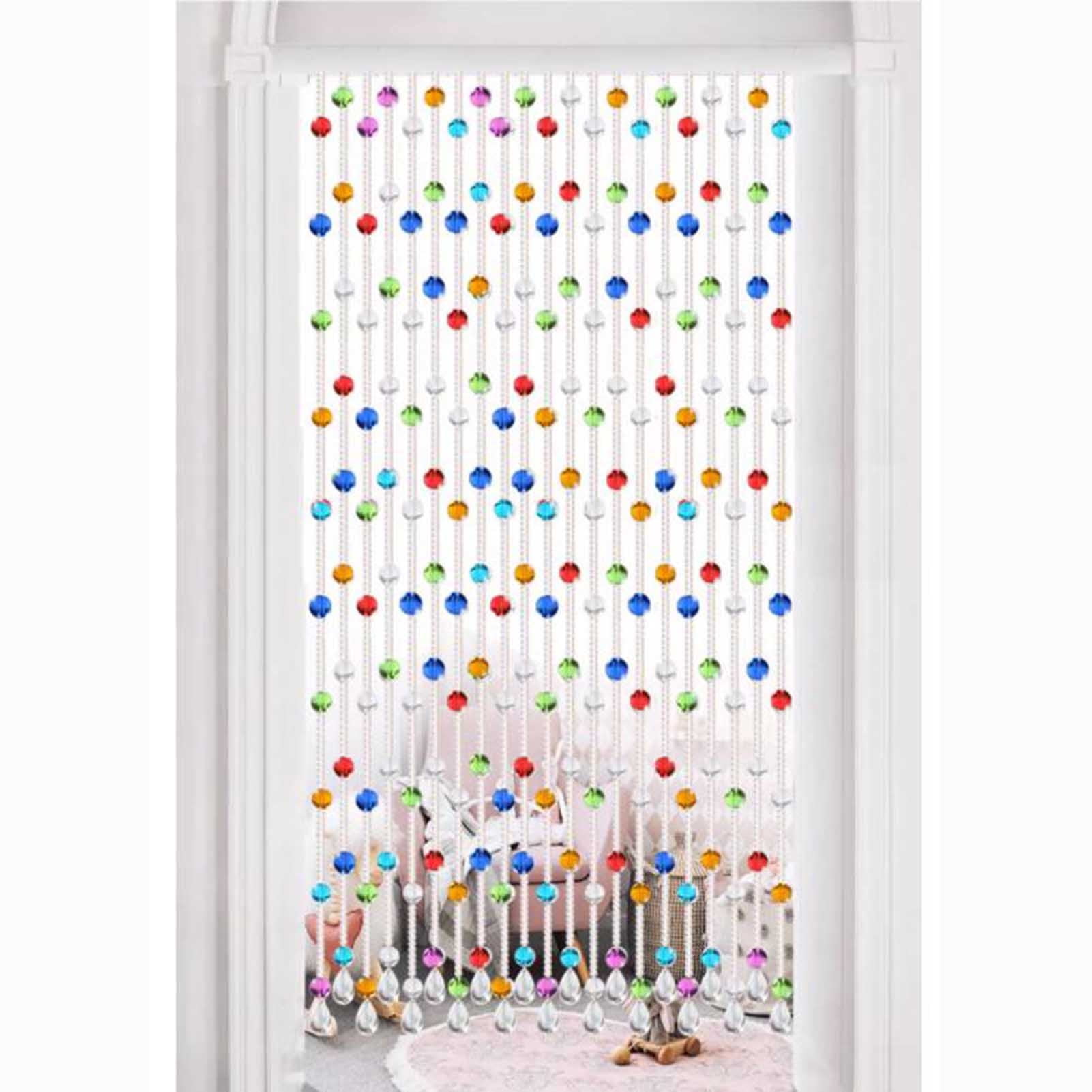 Crystal Bead Curtain for Room Separation and Decoration,25 Strands Door Curtain Room Divider for Window Bedroom Patio Door Indoor Curtain