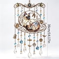 thumbnail image 2 of Luckky Cat Stained Glass Suncatcher Wind Chime,Bohemian Crystal Metal Hanging Pendant Ornament,Color Light Catching Window Decor,Ideal Holiday Gift for Cat Lovers, 2 of 6