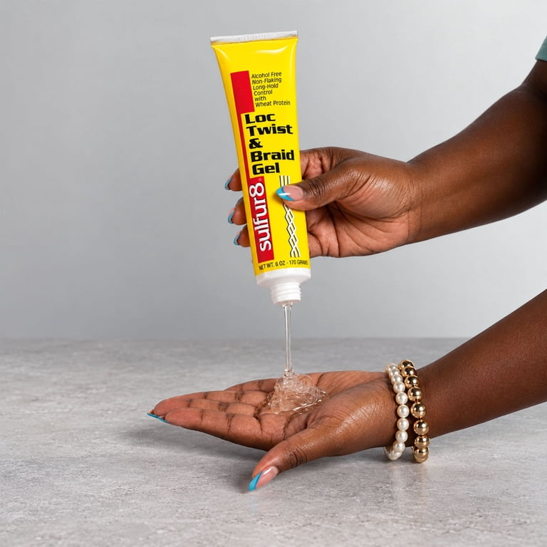 Sulfur8, Loc Braid Gel, Long-Hold Control, 6 oz, Alcohol-Free