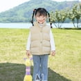 thumbnail image 4 of Chaleco acolchado cálido con capucha para niñas y niños, ropa de abrigo con forro suave y aislamiento, 4 of 5