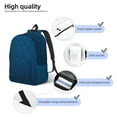 thumbnail image 3 of Saiise Sac à Dos pour Ordinateur Portable Imprimé Bleu Foncé - Bretelles Réglables, Résistant à l'Eau, Grande Capacité, Design Élégant, Unisexe pour École, Bureau, Voyage-Petit, 3 of 5