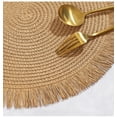 thumbnail image 4 of 3 Packs Woven Table Mat Round Heat Resistant Placemats Waterproof Oil Proof Kitchen Dining Table Decor for Home Restaurant Coffee Shop 38cm, 4 of 5