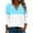 Light Blue, variant on Scyoekwg Womens 3/4 Sleeve Tops V-Neck Three-quarter Sleeve Tshirt Color Block Graphic Tops Dressy Casual Blouses Fall Clothes Fashion Vintage Loose Tops(Gray,XL)