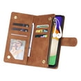 thumbnail image 3 of Dteck for Samsung Galaxy A13 5G Case Wallet with Zipper Pocket, Galaxy A13 5G Leather Case, PU Leather Card Holder Folio Flip Cover with Wrist Strap for Samsung Galaxy A13 5G,Brown, 3 of 4