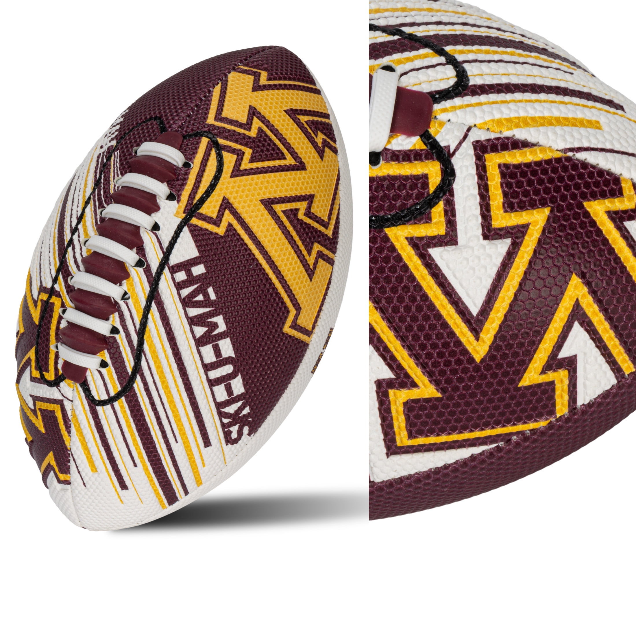 NCAA Minnesota Golden Gophers Foam Football - Youth Mini Football for Kids - 8.5" Junior Soft Foam Football - SPACELACE Easy Grip Cover - Perfect Toy Football for Kids