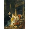 thumbnail image 2 of Eugène Isabey 14x18 Gold Ornate Wood Frame and Double Matted Museum Art Print Titled - The Young Mother (1852), 2 of 4