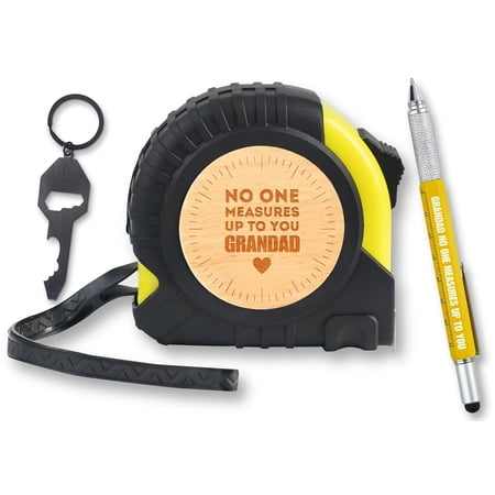 Grandad Gifts Tool Set for Grandpa 16-Foot Easy Read Retractable Tape Measure with Fractions for Father s Day Birthday Christmas Grandad Gifts Tool Set for Grandpa 16-Foot Easy Read Retractable Tape Measure with Fractions for Father s Day Birthday Christmas