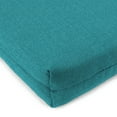 thumbnail image 4 of Jordan Manufacturing 48" x 18" McHusk Lagoon Aqua Crosshatch Rectangular Outdoor Settee Swing Bench Cushion with Ties, 4 of 12