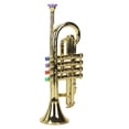 thumbnail image 2 of Bewildely Instrumento de viento de saxofón emulacional, juguetes de aprendizaje, entretenimiento, trompeta, casa de juego, Mini cuerno, diseño Juguetes Educativos Dorado, 2 of 6