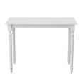 thumbnail image 2 of Contemporary Home Living Rectangular Solid Bar Table with Spindle Legs - 48"- White, 2 of 6