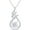 White, variant on 925 Sterling Silver 14K Yellow Gold Finish Round Cut Infinity Twisted Solitaire Pendant Necklace for Women