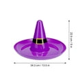 thumbnail image 3 of Halloween Party Supplies, Witch Halloween Decorations Purple Candy Dish, Halloween Candy Sculpted Piece Witch Hat Design, Plastic Halloween Serving Platter 14X9 Inch, Functional, 3 of 8