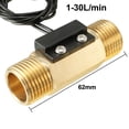 thumbnail image 2 of Unique Bargains G1/2' Hall Effect Fluid Water Flow Sensor Switch Flowmeter Meter 1-30L/min, 2 of 5
