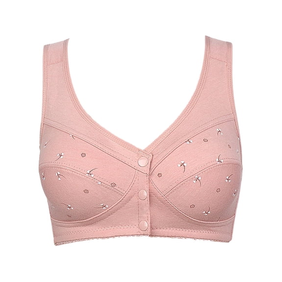 Women's Printed Wirefree Racerback Bra Plus Size Seamless Comfort Full Coverage Bras