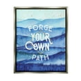 thumbnail image 3 of Stupell Industries Forge Your Own Path Layered Mountain Peaks Graphic Art Luster Gray Floating Framed Canvas Print Wall Art, Design by Arrolynn Weiderhold, 3 of 5