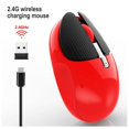 thumbnail image 1 of M106 Rechargeable 2.4g Wireless Mouse Mute Rabbit Mouse Back computer desktop Office Mouse With One Click red, 1 of 5